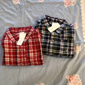 Lot of 2 flannel button up shirts